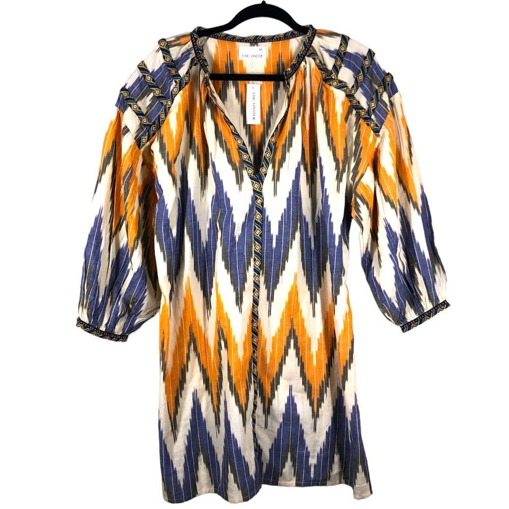 New V.DE. Vinster Samikat Tunic Top Mini Dress Boho Size Medium